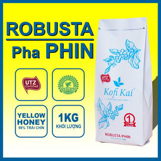 Cà phê nguyên chất Robusta bột pha phin Kofi Kai 1kg