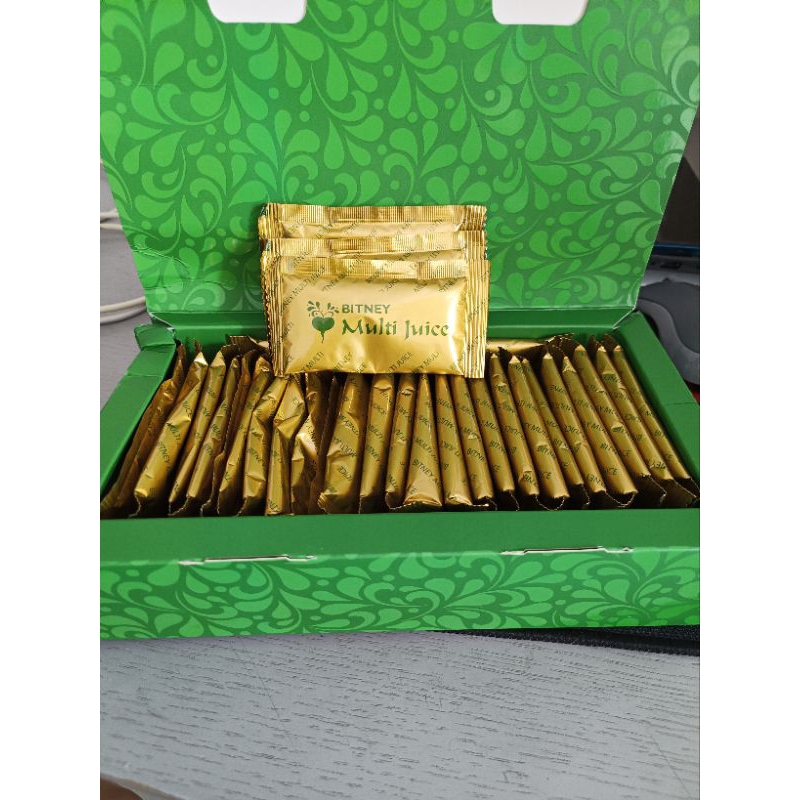 Multi juice Bitney Nội địa Malaysia 1 hộp 30 gói.