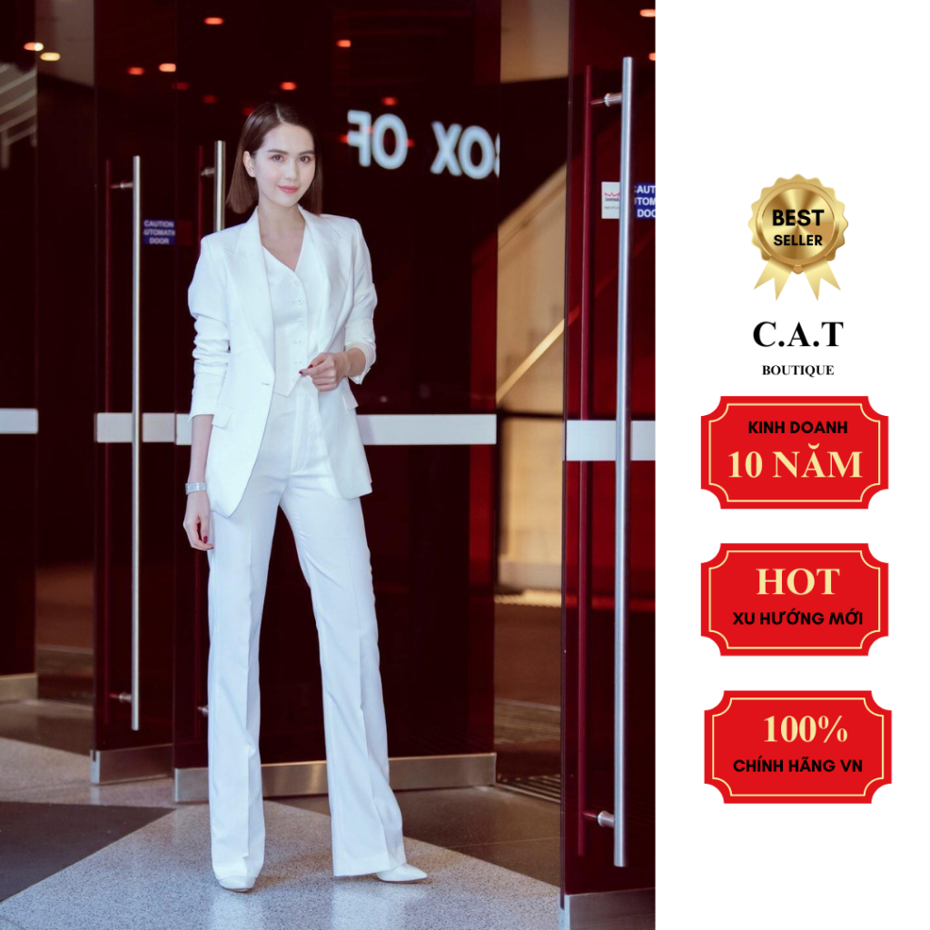 Set áo vest kèm quần và áo gile thiết kế cao cấp sang trọng - CAT BOUTIQUE - SQ17