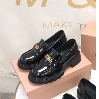 giày mọi moca miu miu da bóng fullbox