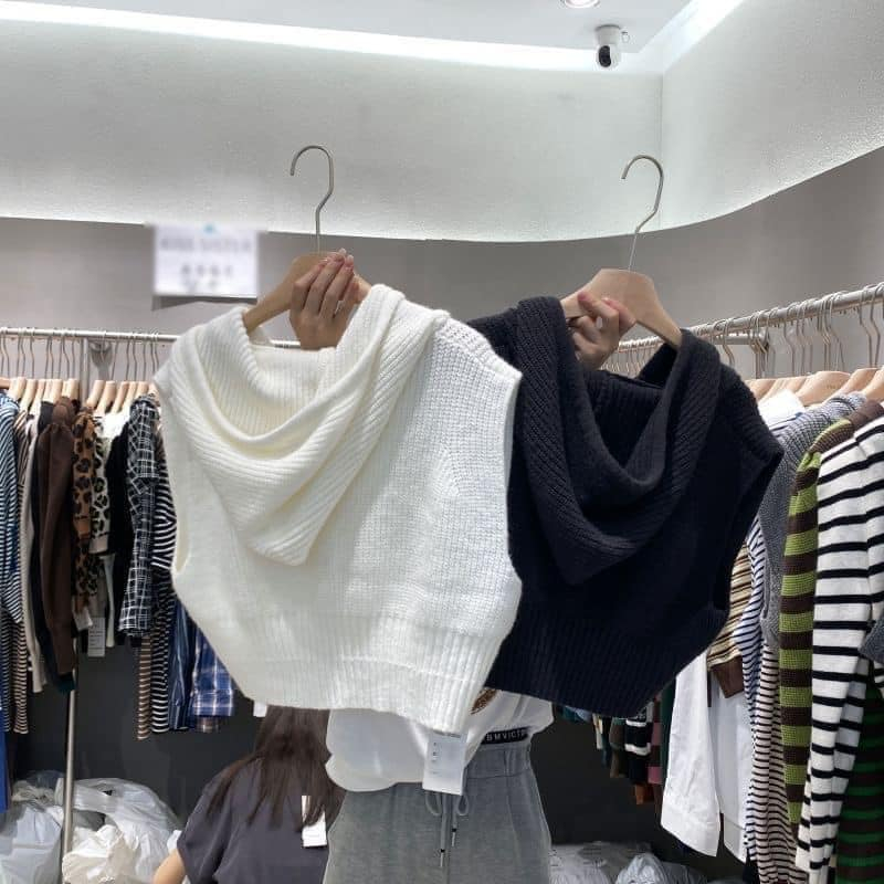 Ghile len nữ lông cừu kéo khóa trước dáng croptop siêu xinh mix chân váy jean hay khoác ngoài hcom154