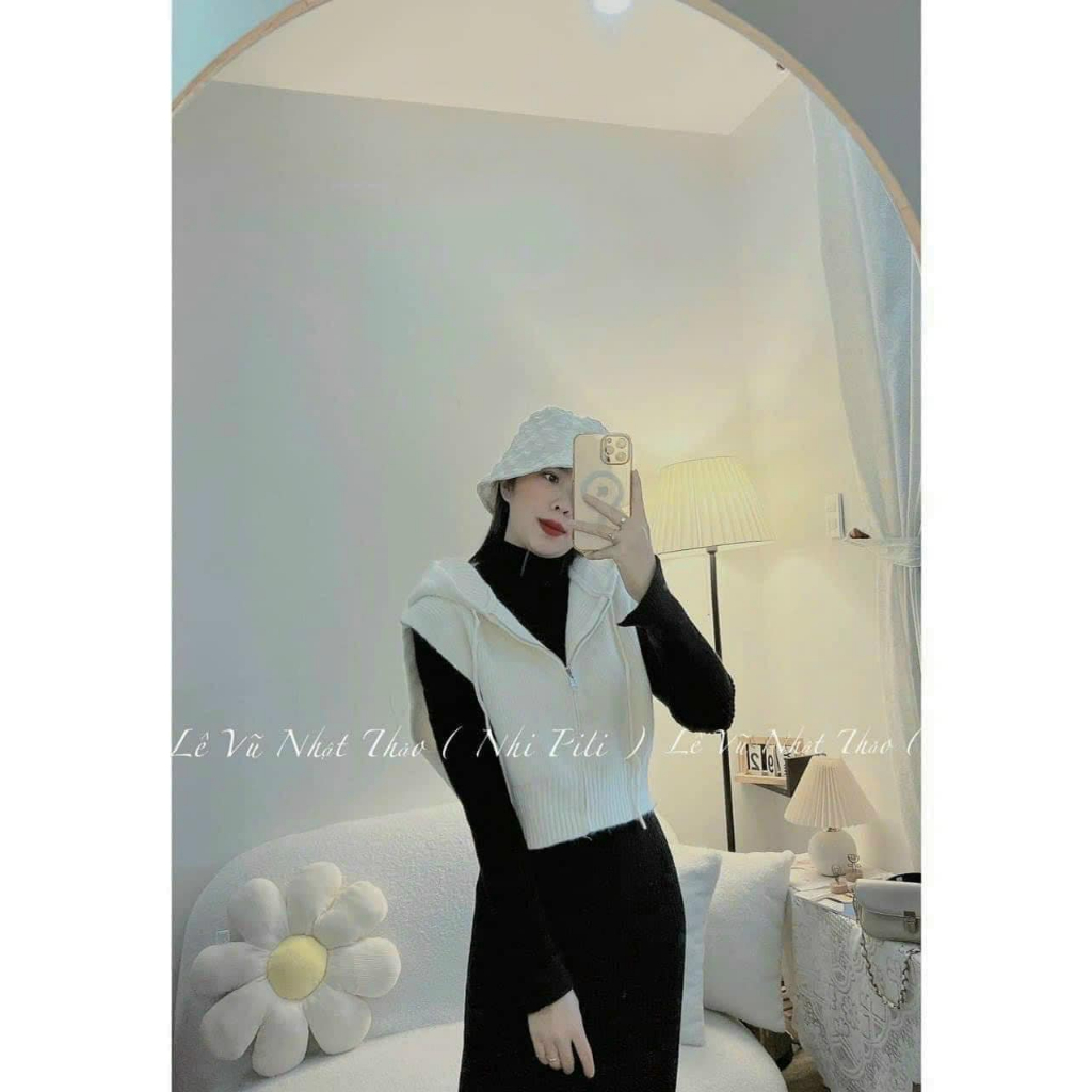 Ghile len nữ lông cừu kéo khóa trước dáng croptop siêu xinh mix chân váy jean hay khoác ngoài hcom154