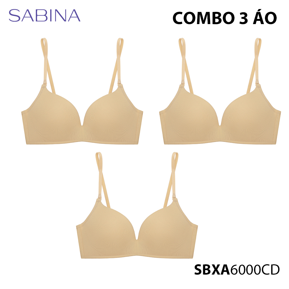 Combo 3 Áo Lót Mút Dày Nâng Ngực Không Gọng Màu Trơn Doom Doom Fashion By Sabina SBXA6000 (mới)