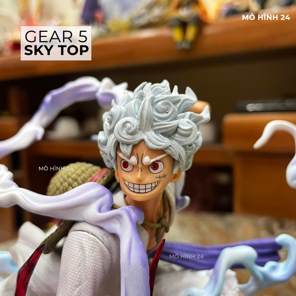 HÀNG F1 SIÊU NÉT Mô hình Luffy Gear 5 Sky Top nika man monkey D luffy gear5 skytop studio đứng vững giá rẻ one piece