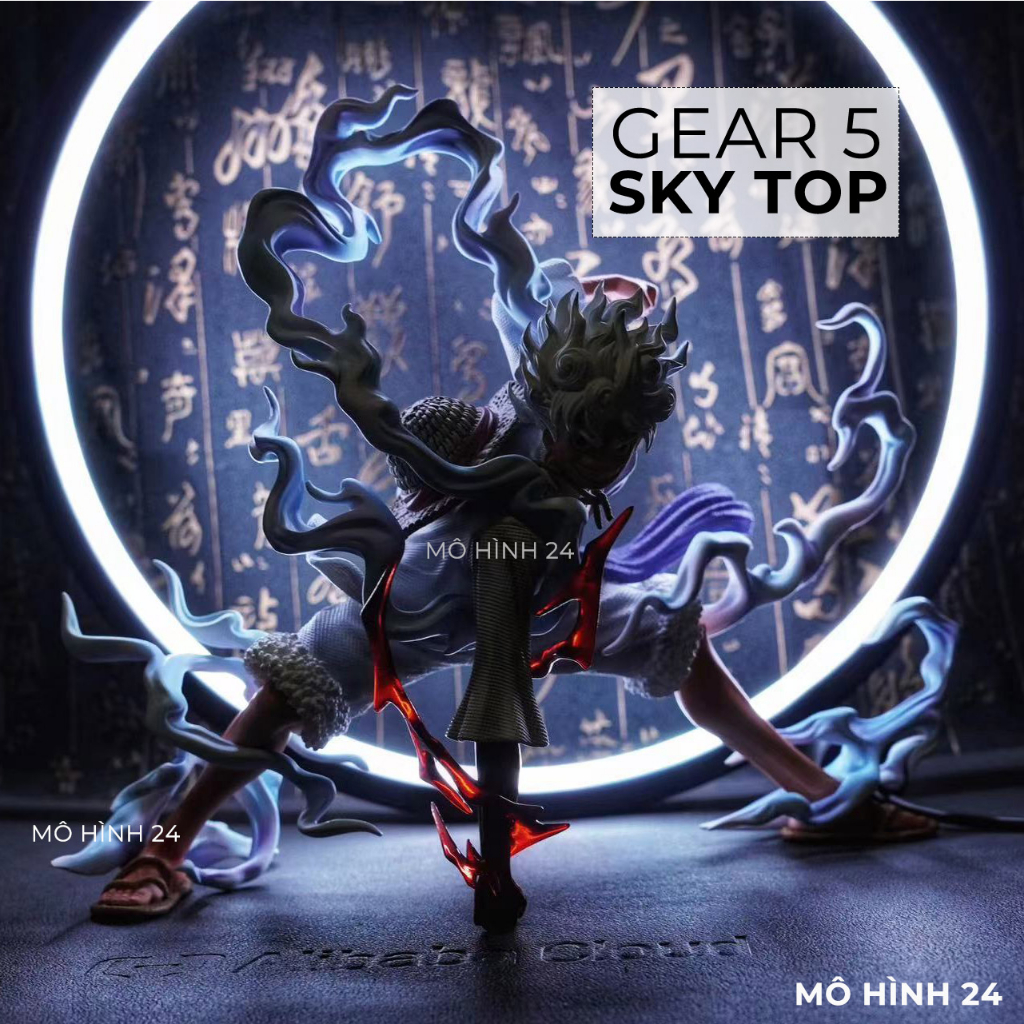 HÀNG F1 SIÊU NÉT Mô hình Luffy Gear 5 Sky Top nika man monkey D luffy gear5 skytop studio đứng vững giá rẻ one piece