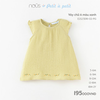 Váy Nous chữ A cao cấp màu xanh và màu hồng cho bé gái (Size 3-18M)