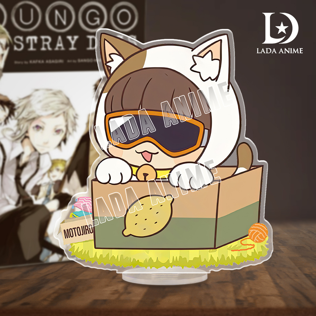 Mô hình standee đứng nhân vật manga Bungou Stray Dogs chibi cartoon đáng yêu dễ thương làm quà tặng, trang trí bàn học