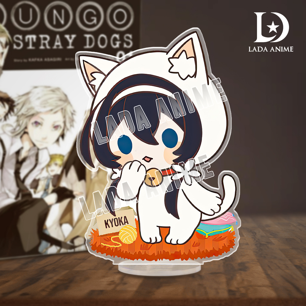 Mô hình standee đứng nhân vật manga Bungou Stray Dogs chibi cartoon đáng yêu dễ thương làm quà tặng, trang trí bàn học