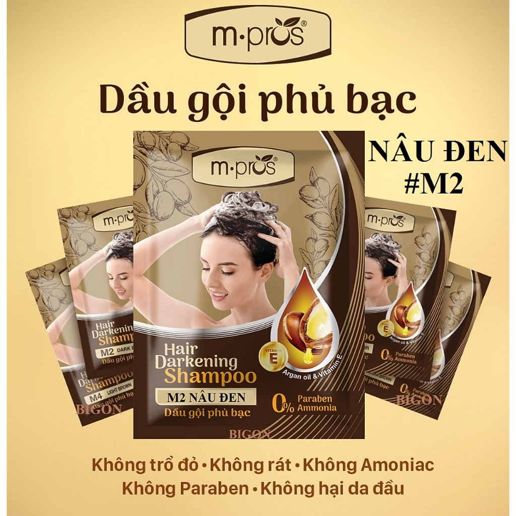 Dầu gội phủ bạc M.pros