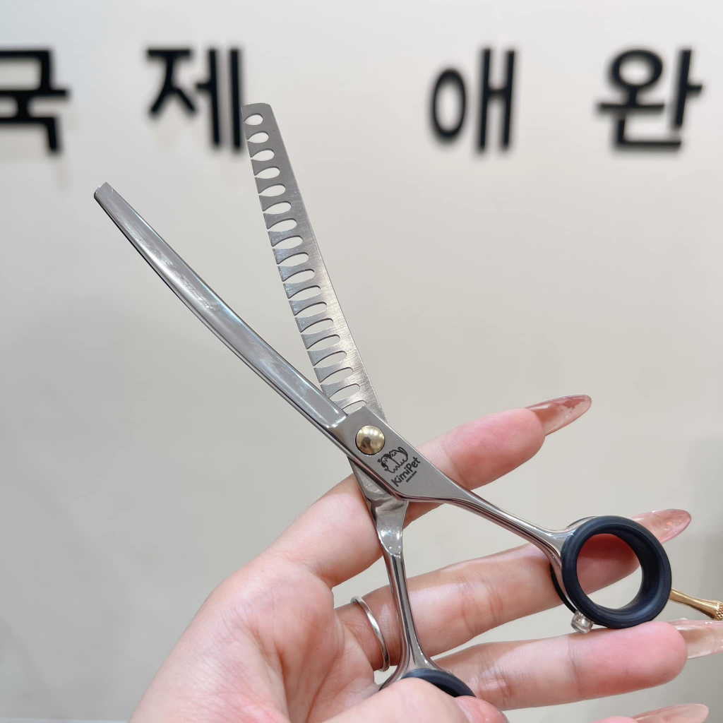 Kéo Kimi răng tỉa cong 6.5inch cắt tỉa lông Grooming chuyên dụng cho chó mèo thép Nhật 440C - Kimi Pet