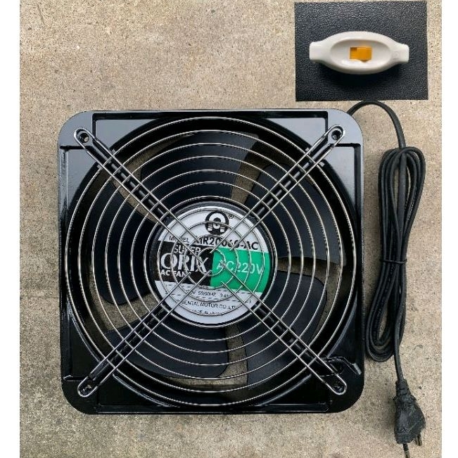 EM118 - Quạt 220V 20cm / 22cm , thông gió hút mùi tản nhiệt MR20060 AC - vuông 20*6cm / tròn 22*6cm 100W 220V