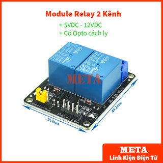 Module relay 2 kênh 5-12v có opto cách ly, relay 2 kênh 5v dc, relay 2 kênh 12v dc