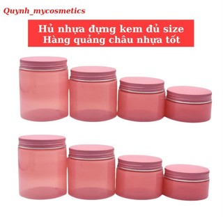 Hủ nhựa đựng kem màu hồng nắp nhôm hàng quảng châu cao cấp mẫu mã xinh