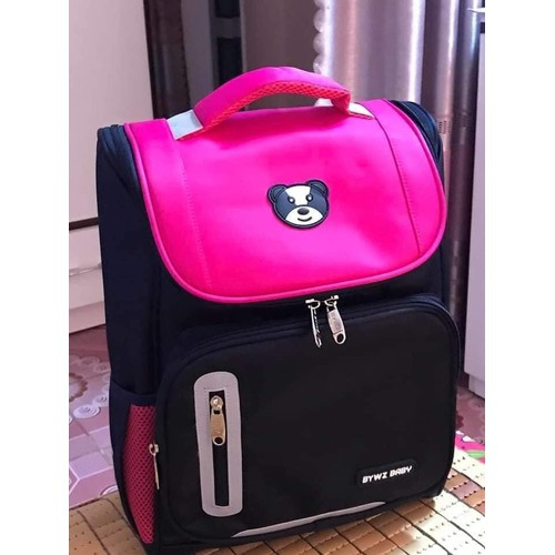 Balo chống gù dáng hộp, Có Phản quang tối, Siêu nhẹ hình con gấu