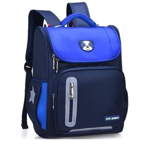 Balo chống gù dáng hộp, Có Phản quang tối, Siêu nhẹ hình con gấu