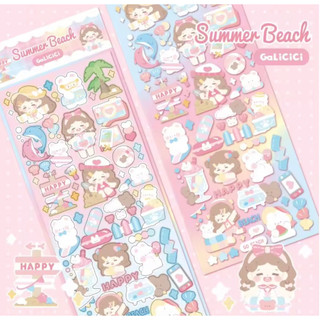 Hình dán sticker trang trí top loader siêu xinh HDT02
