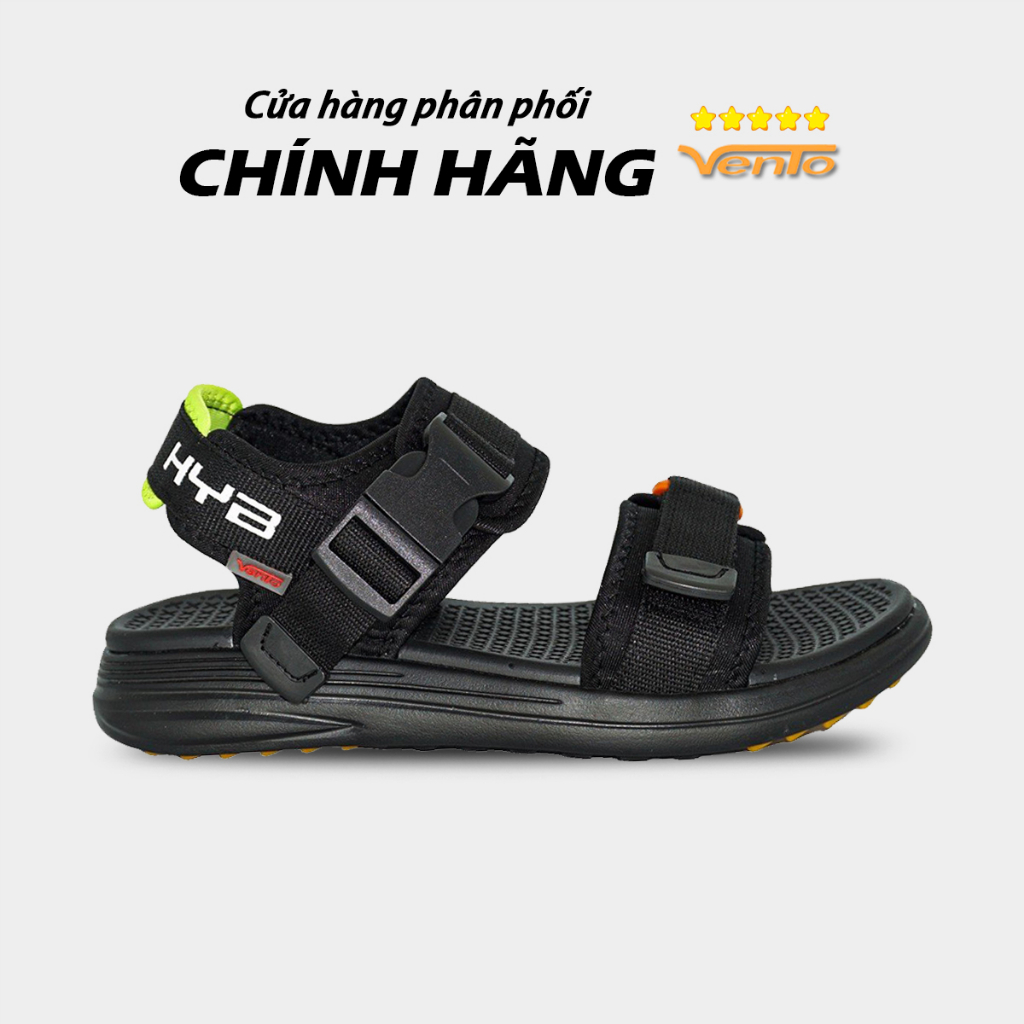 Giày Sandal Vento Chính Hãng Nam Nữ Đế Siêu Êm - NB38B Đen