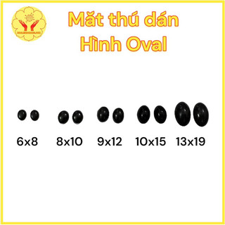 Mắt thú dán hình oval