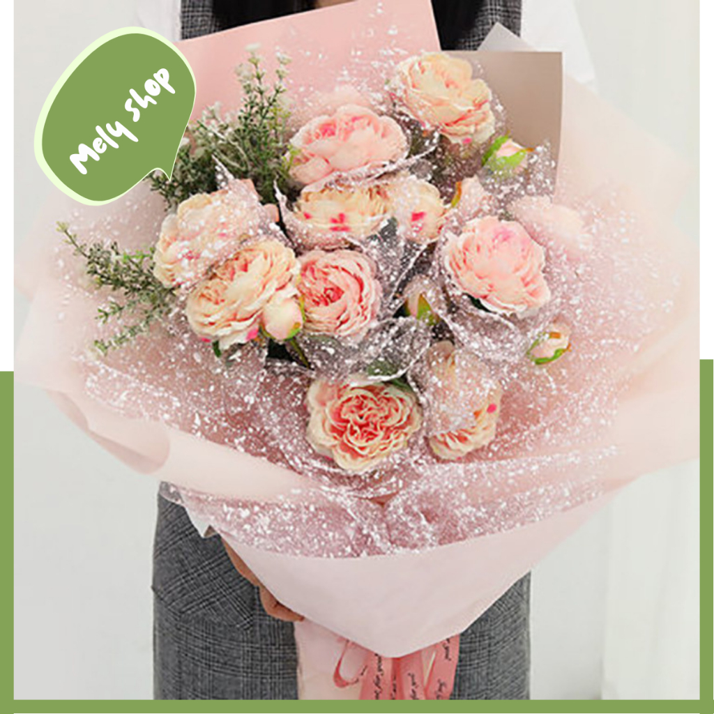 Lưới Tuyết Gói Hoa_Cuộn To_4 métx50cm_Hàng Loại 1_Đẹp Chuẩn Trung_Nhiều Màu