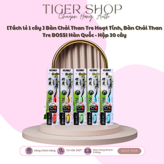 Bàn chải than tre hoạt tính, bàn chải than tre bossi hàn quốc - hộp 30 cây