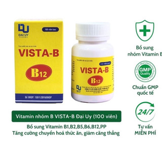 Vista b b12 - đại uy - bổ sung vitamin nhóm b lọ 100 viên