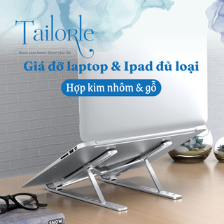 Giá đỡ laptop, kệ laptop tản nhiệt tự nhiên bằng gỗ cho laptop size L