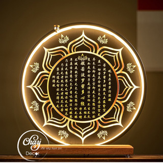 Đèn led hào quang có tranh dùng để trang trí tiểu cảnh, lũa, tượng, bon sai có quà tặng 🎁 - chay decor