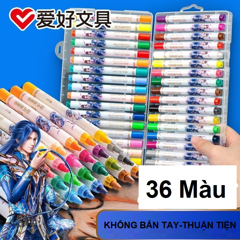 Sáp Dầu Aihao Dạng Bút Cao Cấp Sáp Tô Màu Nhật Phấn Dầu Sáp Màu