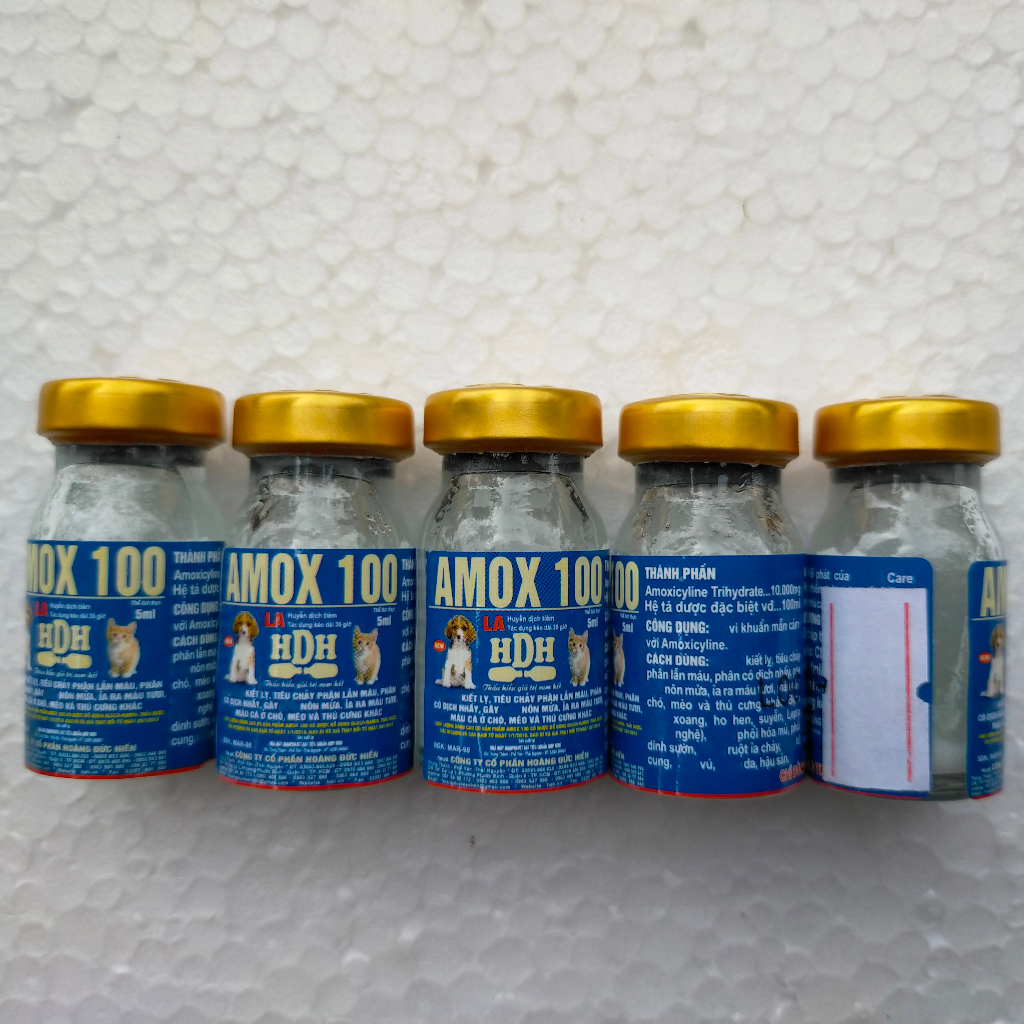 1 lọ 5ml A-MOX 100 Dùng cho cho chó, mèo và thú cung khác