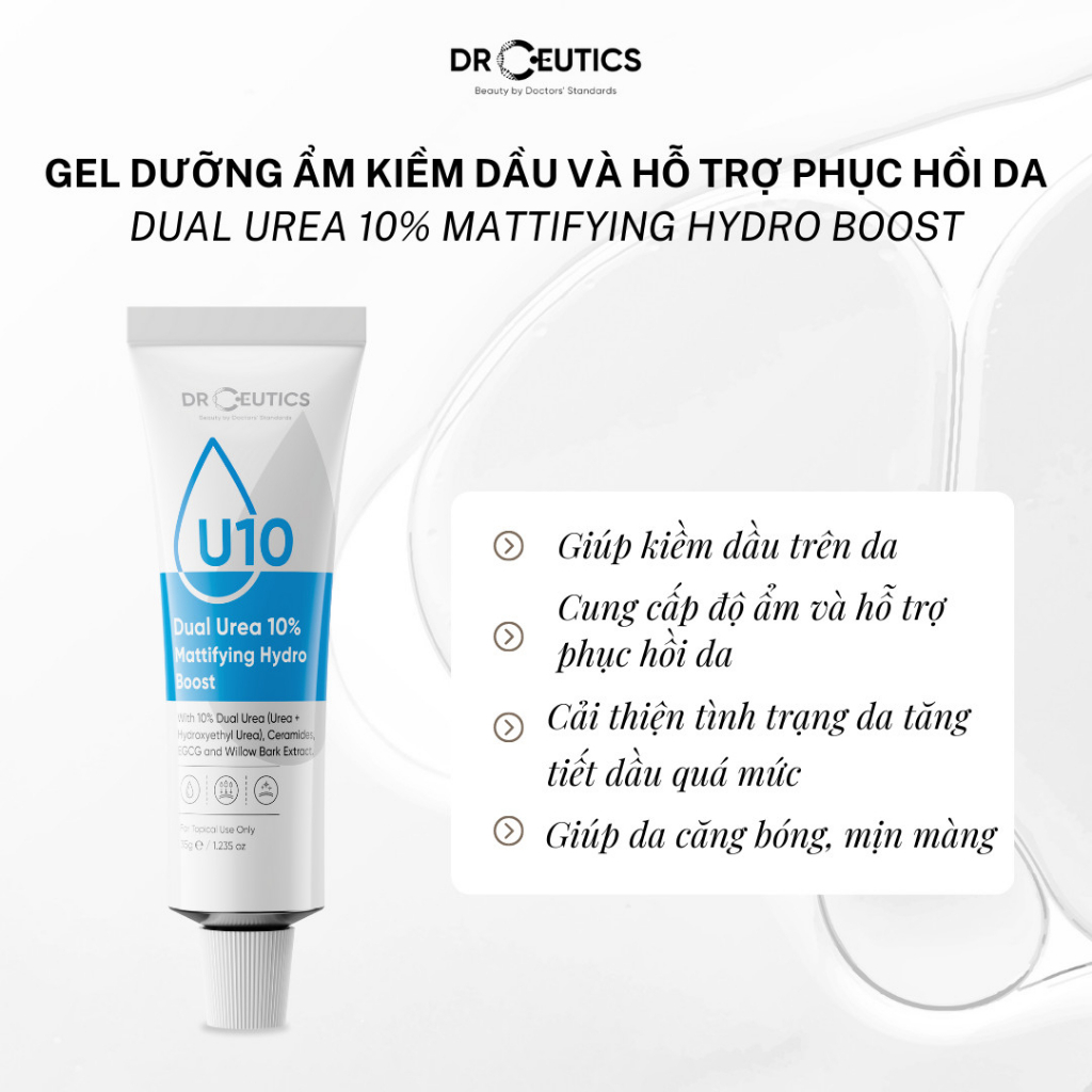 Gel Dưỡng Ẩm Và Phục Hồi Da Drceutics Dual Urea 5%, 10%, 15% U5 U10 U15 Dr Ceutics 35g - Thi Vũ