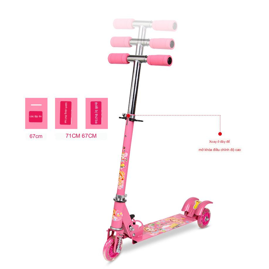 Xe Trượt Scooter Thông Minh -Có Phanh Hãm 3 Bánh Phát Sáng