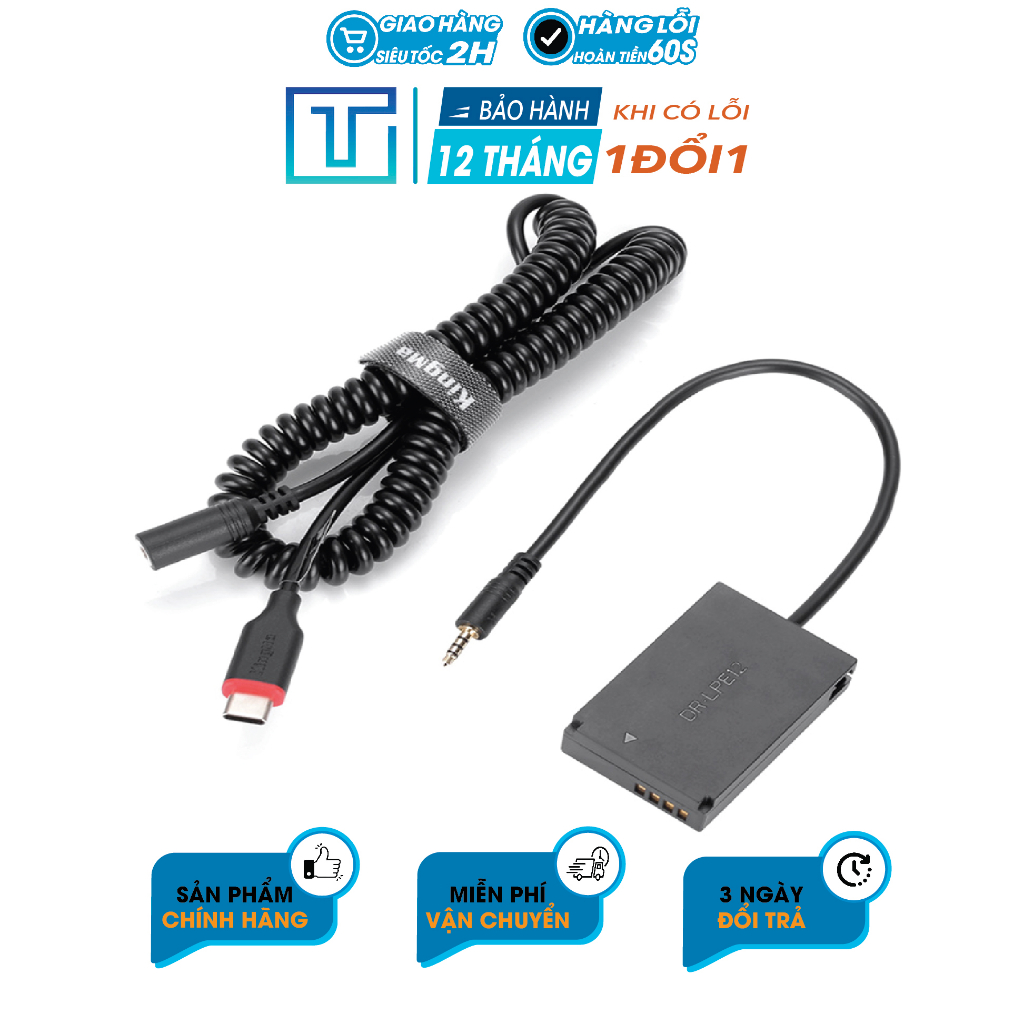 Pin ảo/ giả pin/ Pin. Dummy Kingma for LP-E12 . BH 12 Tháng