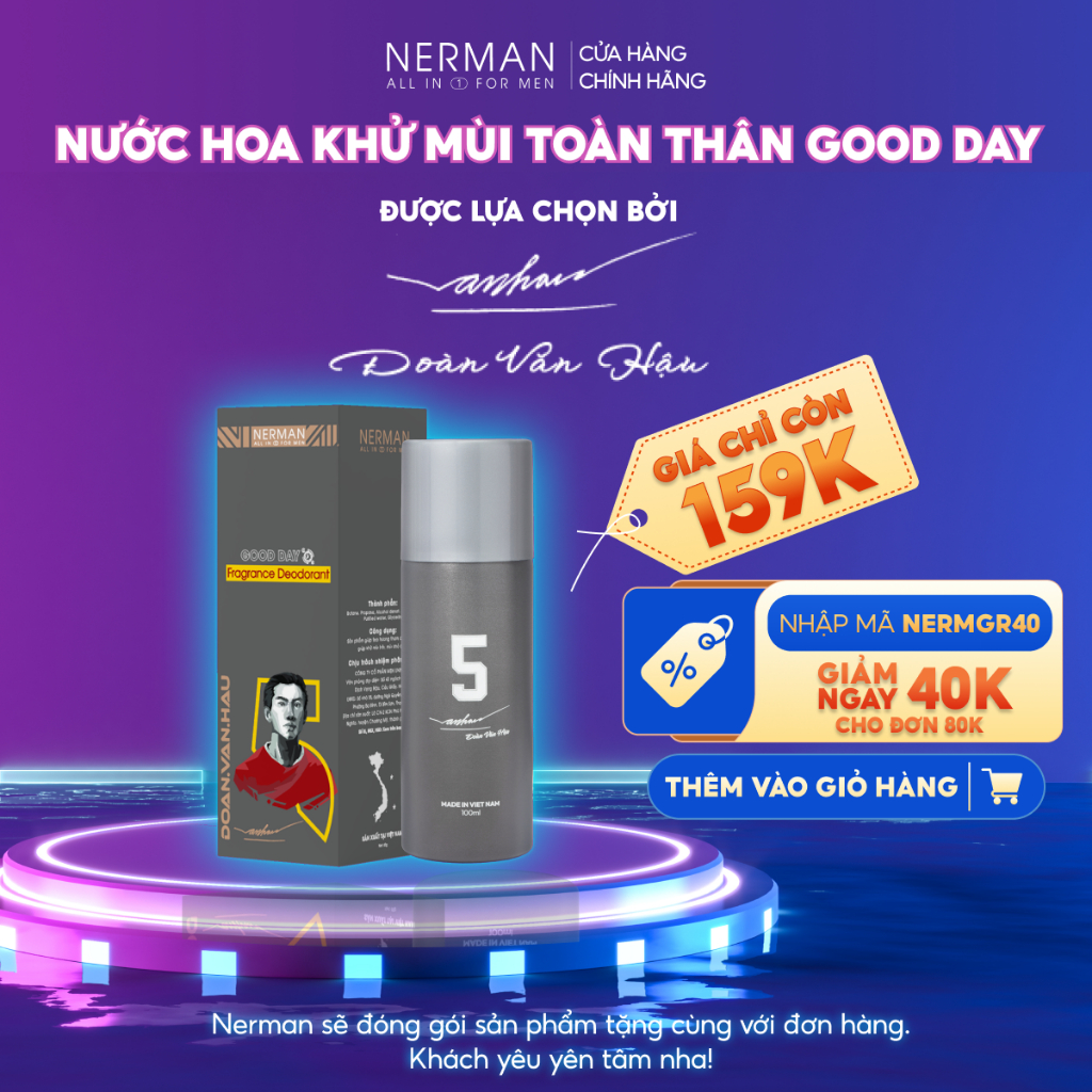 Nước hoa khử mùi Good Day Nerman 100ml