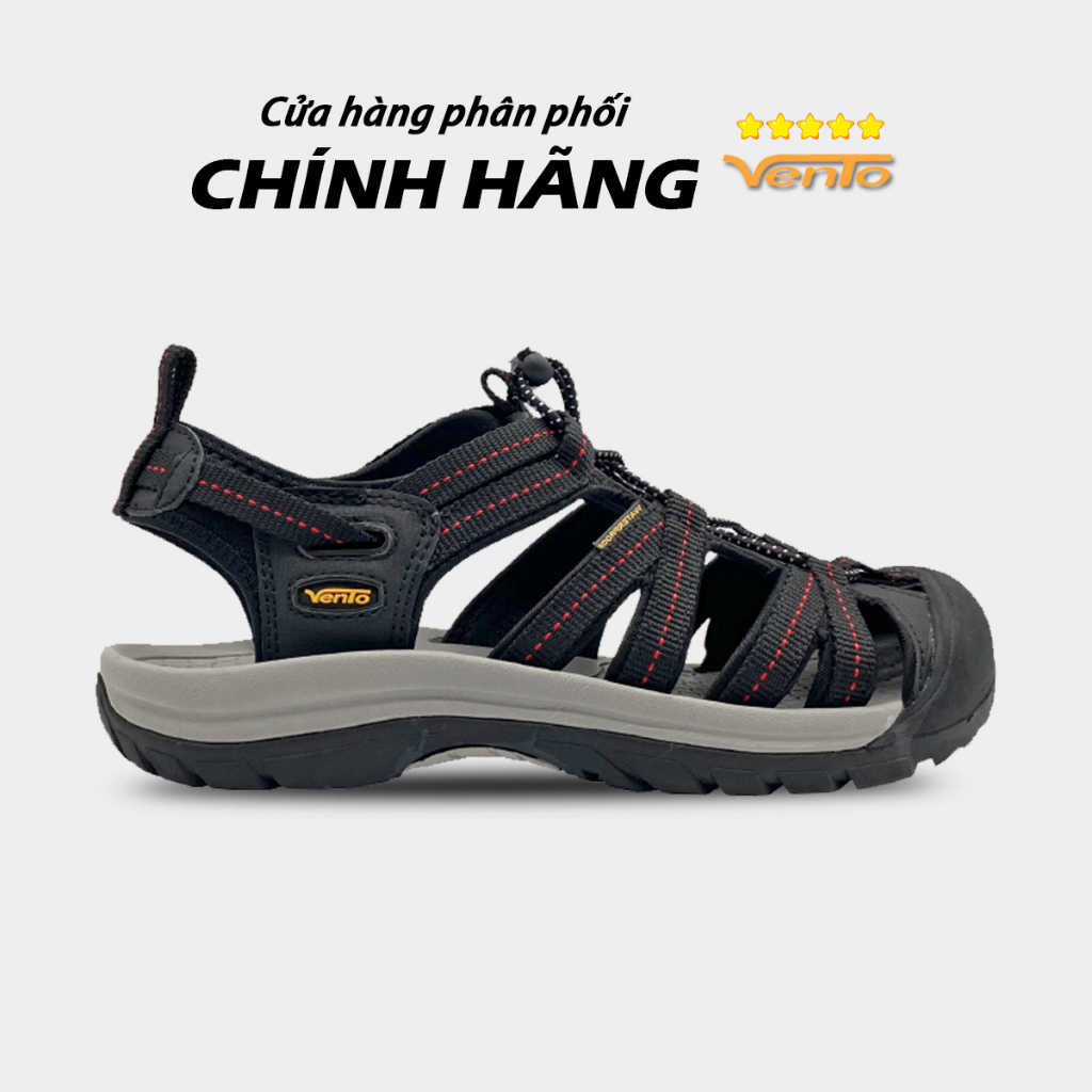 Giày Sandal Vento Nam Bít Mũi Mẫu Mới - SD08003 Đen