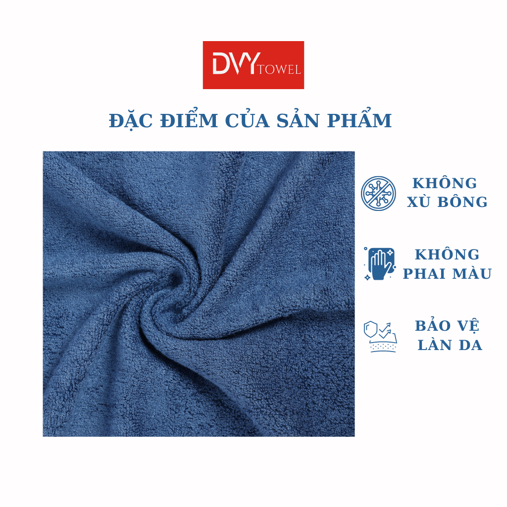 Khăn Tắm Tre Bamboo 70x140cm 500gr DVY TOWEL Siêu Dày Siêu Thấm Hút Cho Gia Đình Khách Sạn
