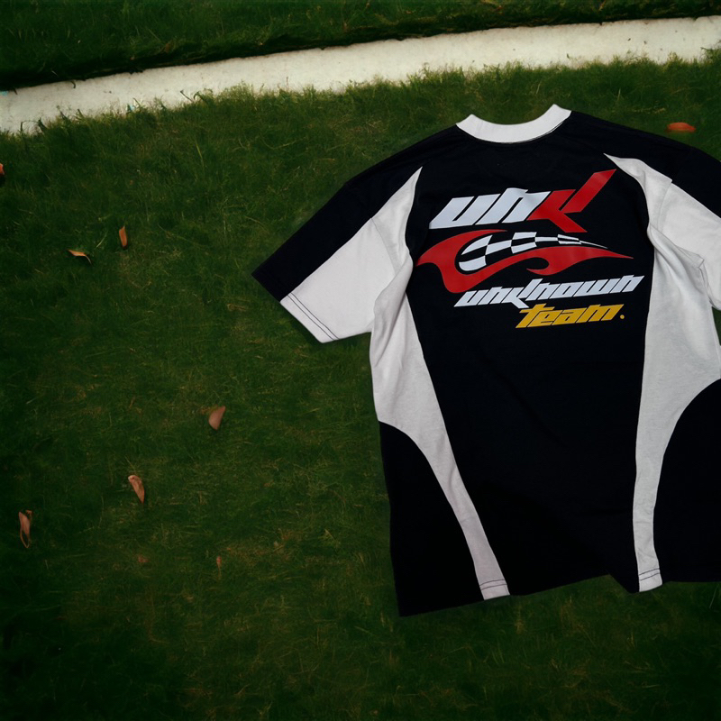 Áo thun phối " RC Championship" Unknown tee cotton Local Brand