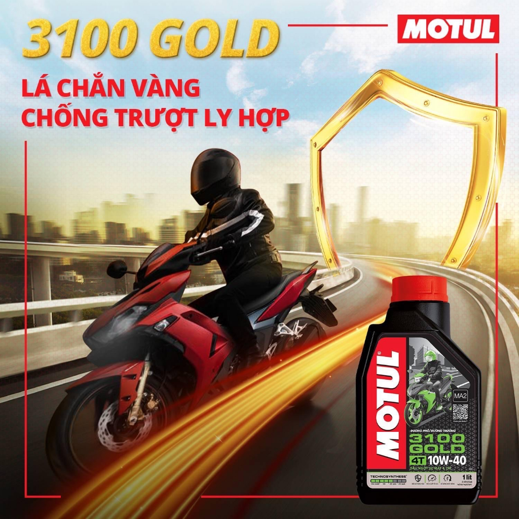 Nhớt Motul 3100 Silver - Gold 4T 10w40