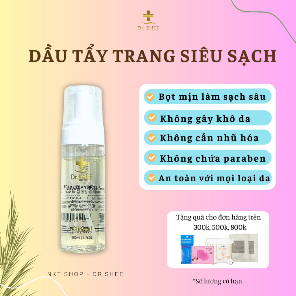 DẦU TẨY TRANG TẠO BỌT DRSHEE