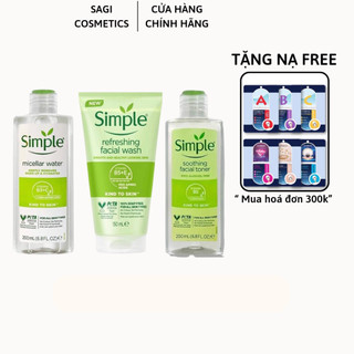 Combo SIMPLE 3 Sản Phẩm Làm Da Sạch Sâu - Lành Tính