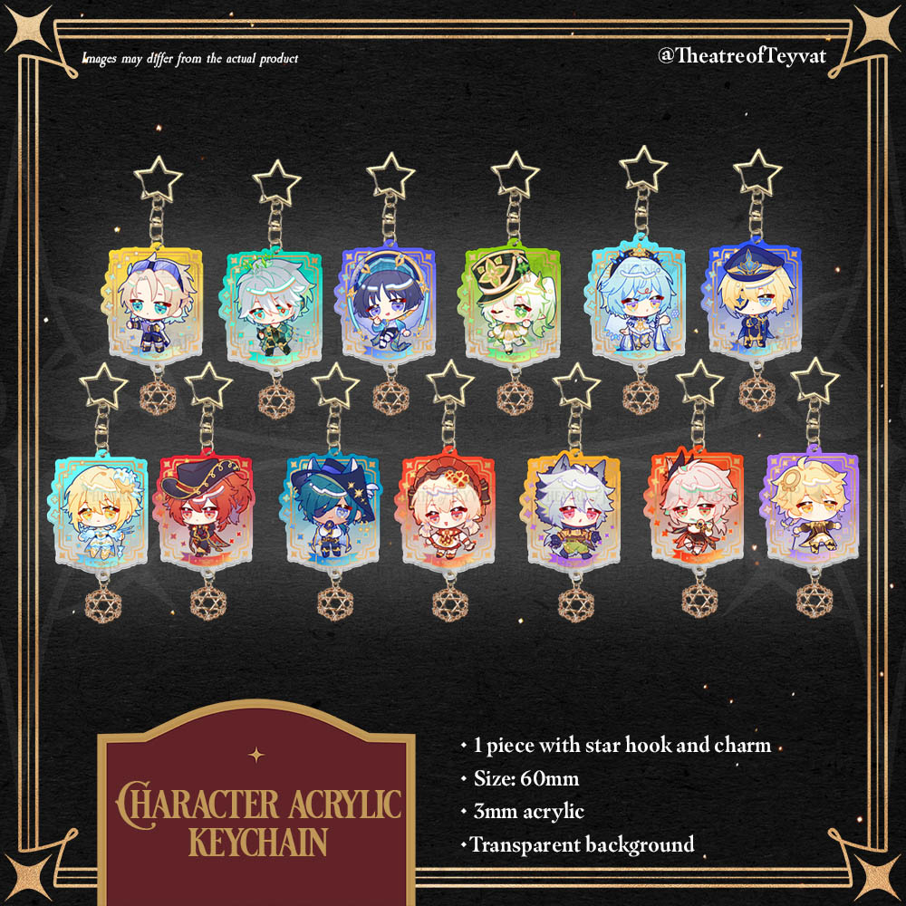 Móc khóa keychain nhân vật có gắn charm