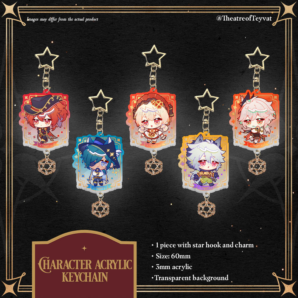 Móc khóa keychain nhân vật có gắn charm