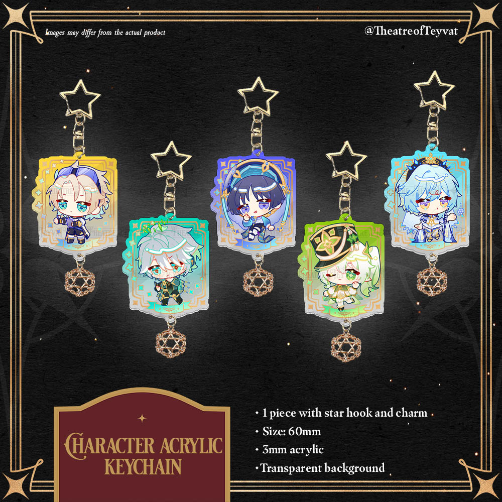 Móc khóa keychain nhân vật có gắn charm