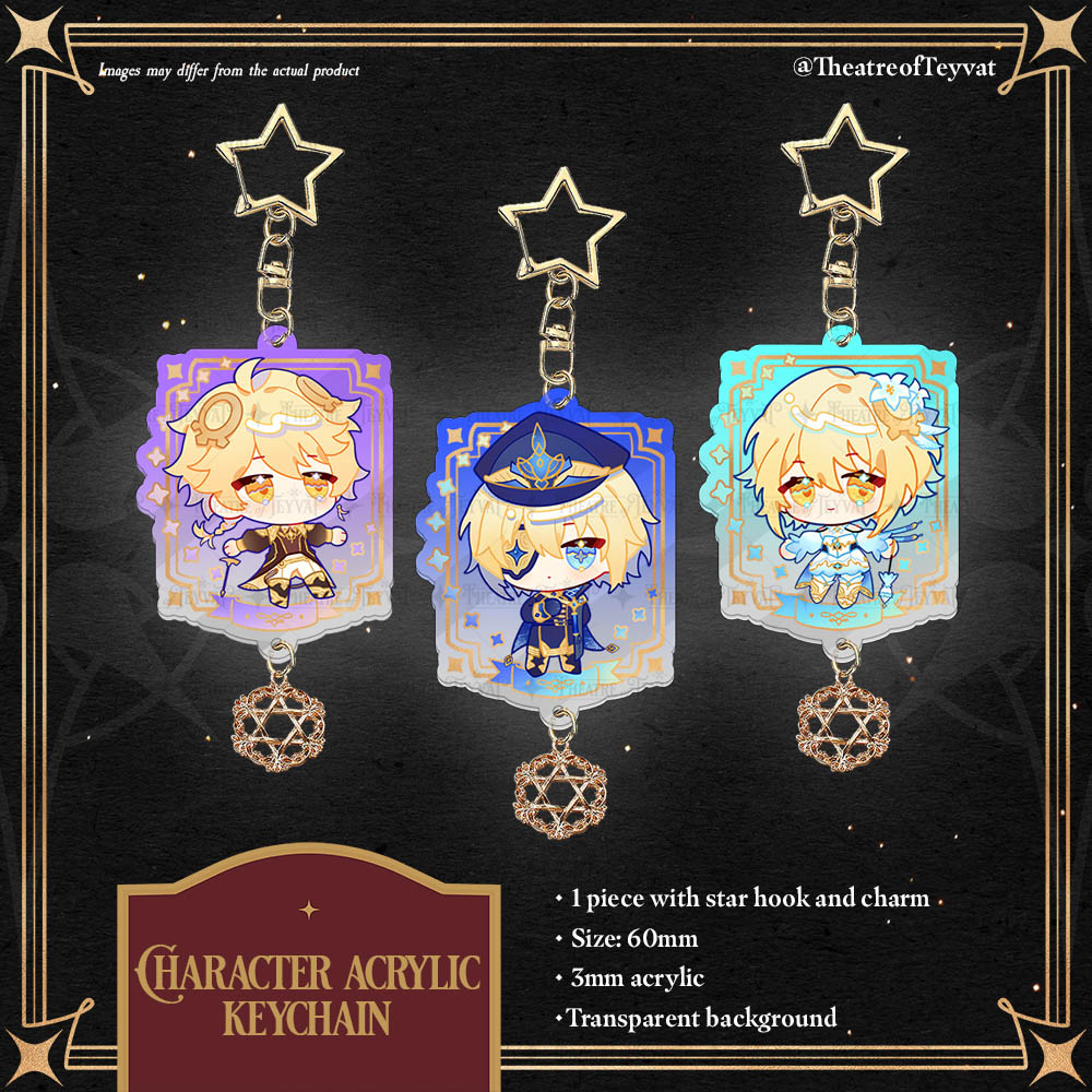 Móc khóa keychain nhân vật có gắn charm