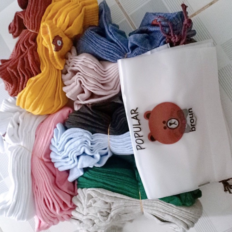 Tất Gấu Trẻ  Em Sét 10 Đôi Tặng Kèm Túi Gấu Đựng Cute