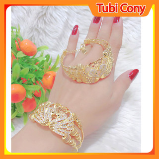 [ Hàng mới về ]  Vòng tay nữ mạ vàng 18k chim thiên nga - Mang đi chơi, đi tiệc rất đẹp nhé quý khách