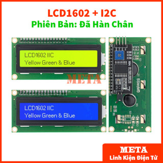 Màn Hình LCD 1602 Xanh Lá, Xanh Dương - LCD1602 + Mạch chuyển đổi I2C