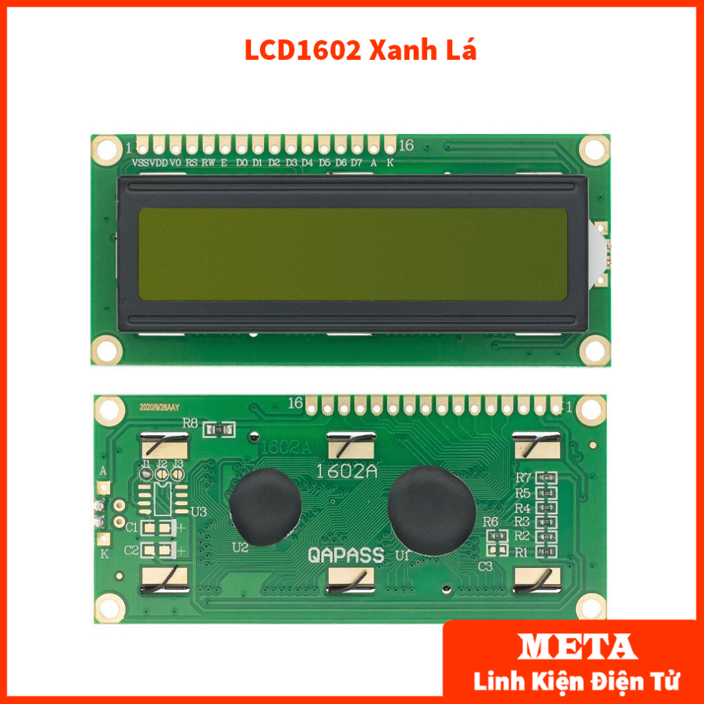 Màn Hình LCD 1602 Xanh Lá, Xanh Dương - LCD1602 + Mạch chuyển đổi I2C | BigBuy360 - bigbuy360.vn