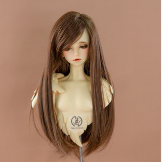 Tóc lụa dài có mái các màu cho búp bê bjd 1/3