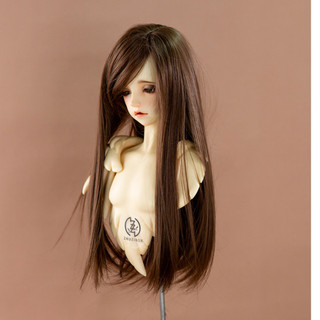 Tóc lụa dài có mái các màu cho búp bê bjd 1/3
