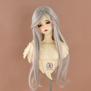 Tóc lụa dài có mái các màu cho búp bê bjd 1/3